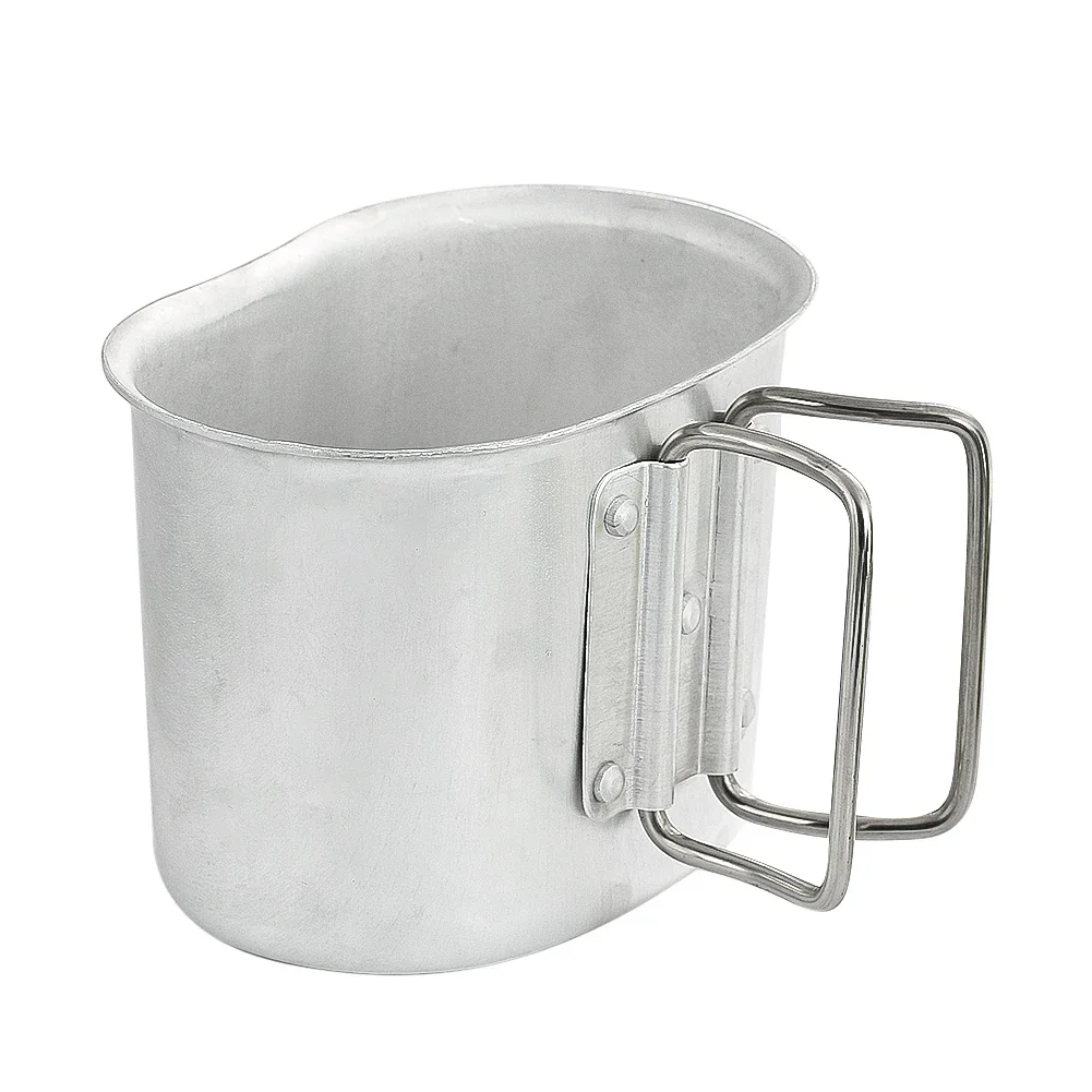 Aluminum Tactics Water Cup World War II DE Military Pot Portable Outdoor Drinking Set Travel Cup Camping Cookware Man vs Wild