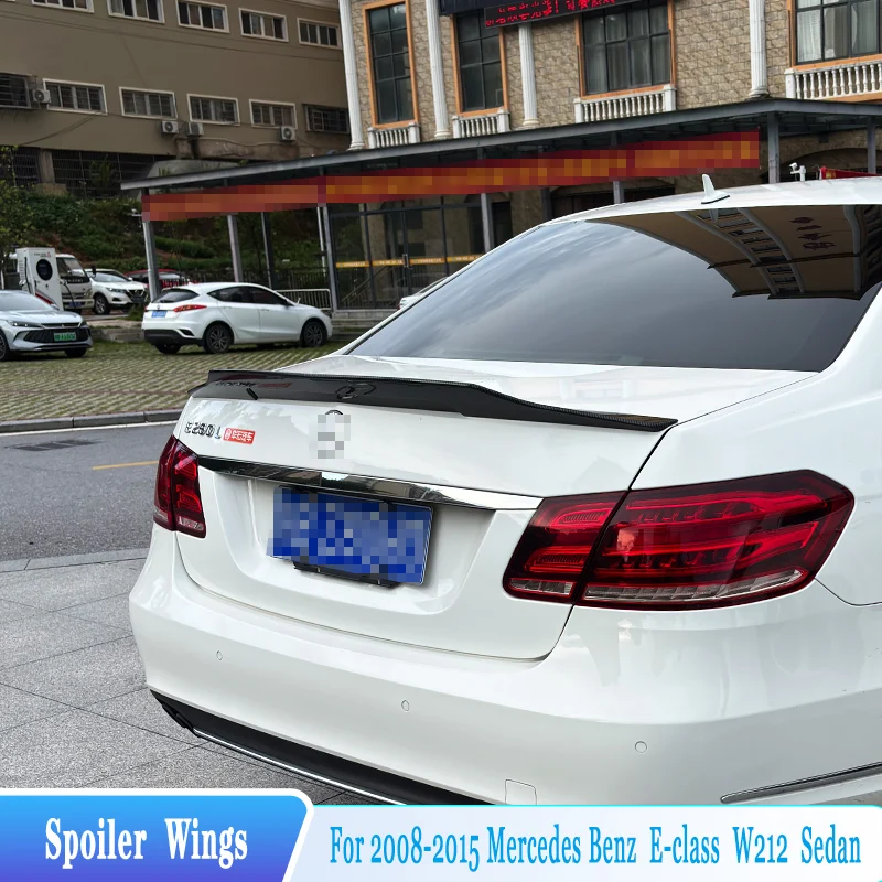 

For 2008--2013 Mercedes-Benz E-Class W212 Sedan Rear Trunk Lip Spoiler Wings ABS Material Car Parts Tuning Body Kit Accessories