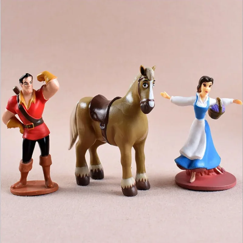 6Pcs/Set Beauty and The Beast Action Figure Anime Cartoon Kawaii Model Toys Decoration Collection Figurine Birthday Gift view 4