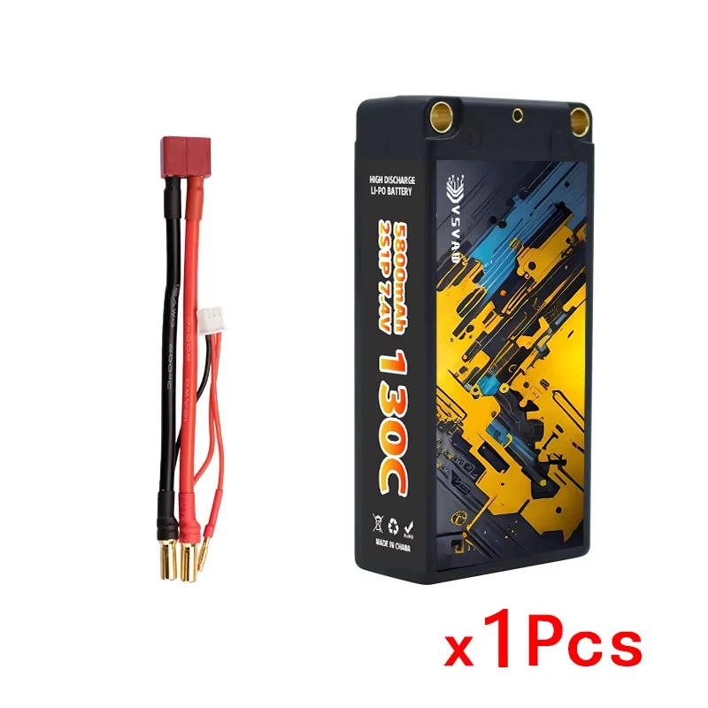 1/2 Stuks Originele TERANTY 2S 7.4V 5800mAh 130C/260C Lipo Batterij 1/10 Drift Racing Bigfoot off road Hard Shell Lithium Batterij