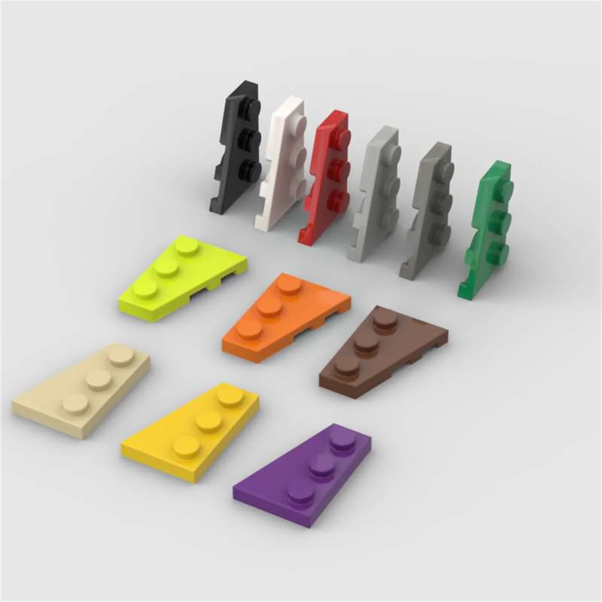 10 Stück Puzzle-Teile 43723 Keil 3x2 Links Bausteine Plattenplatte Ziegel DIY Spielzeug Kinder Geburtstagsgeschenke