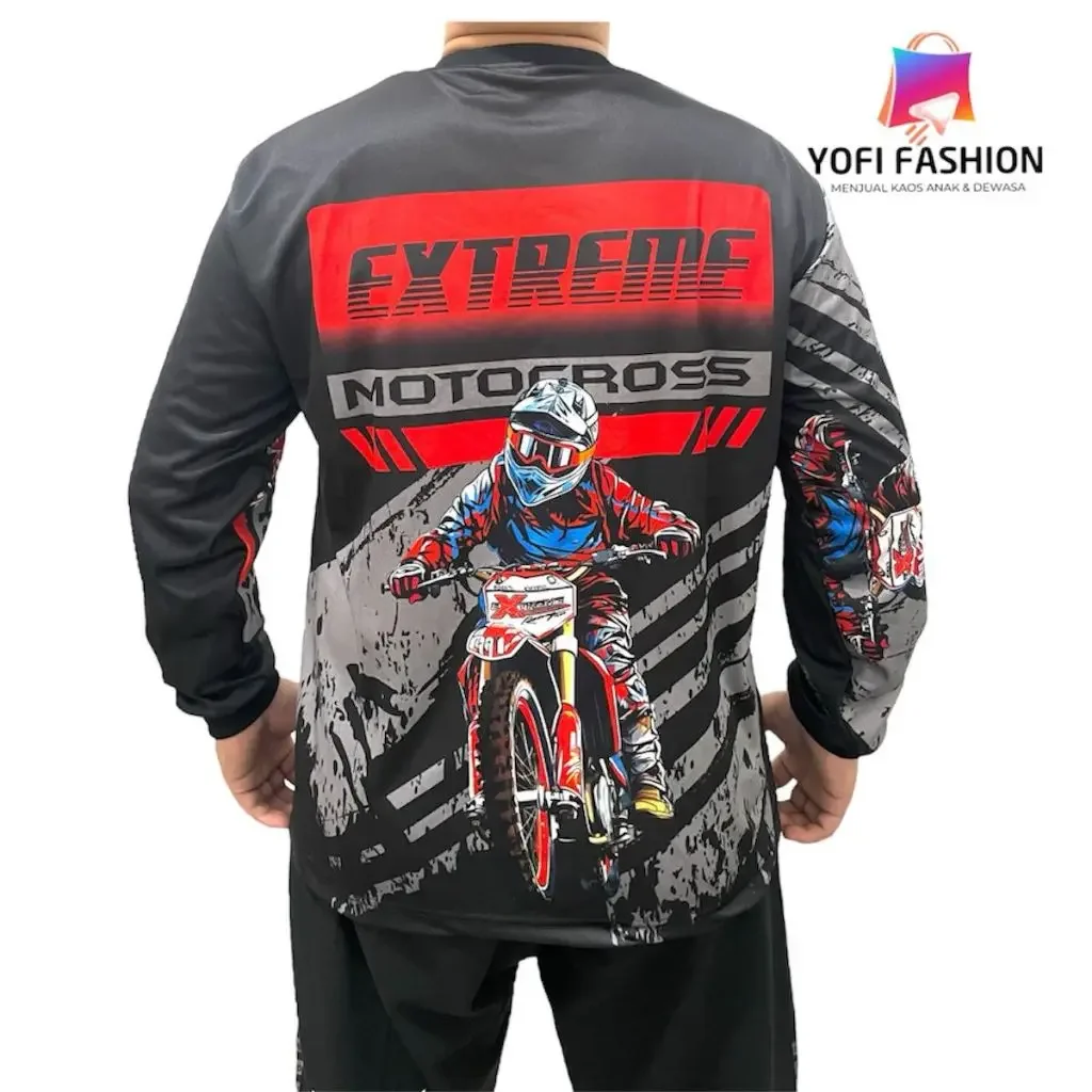 2025 جديد دراجة نارية على الطرق الوعرة سباق كم طويل تي شيرت فضفاض تنفس سرعة التجفيف الرجال والنساء سباق الدراجات الملابس