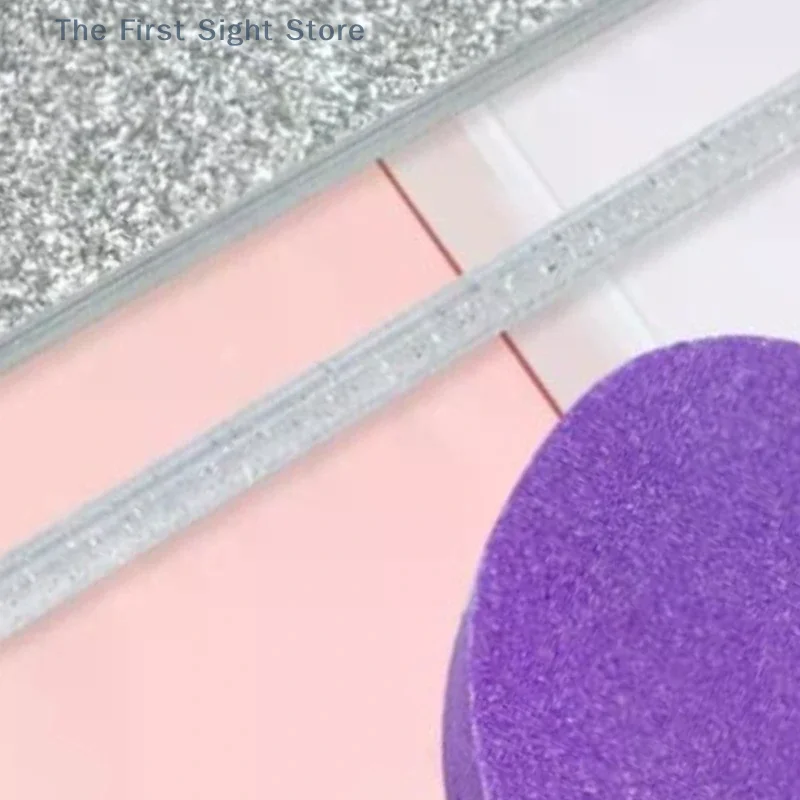 8/12-teiliges Glitzer-Nagelpflegeset – herzförmiger Puffer, Kristallstab und doppelseitige Feile für Nagelkunst und Pediküre