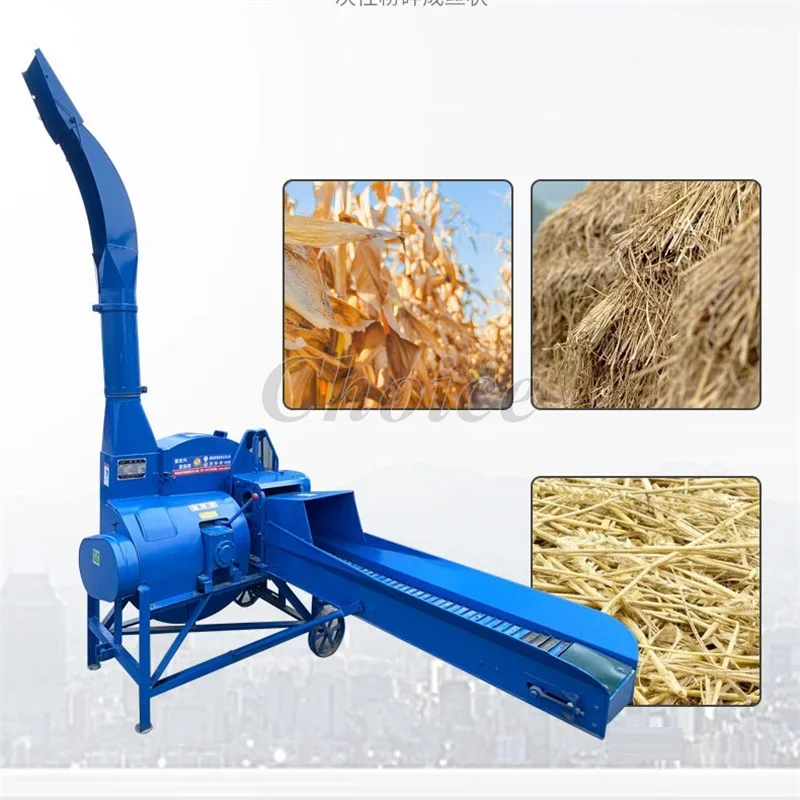 

Multipurpose Fresh Dry Chaff Cutter Machine Animal Grass Feed Processing Silage Machine Hay Crusher Animal Feed Machine