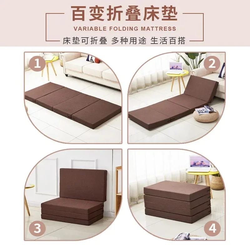 Thickened four-fold sponge tatami sleeping mat floor laying artifact