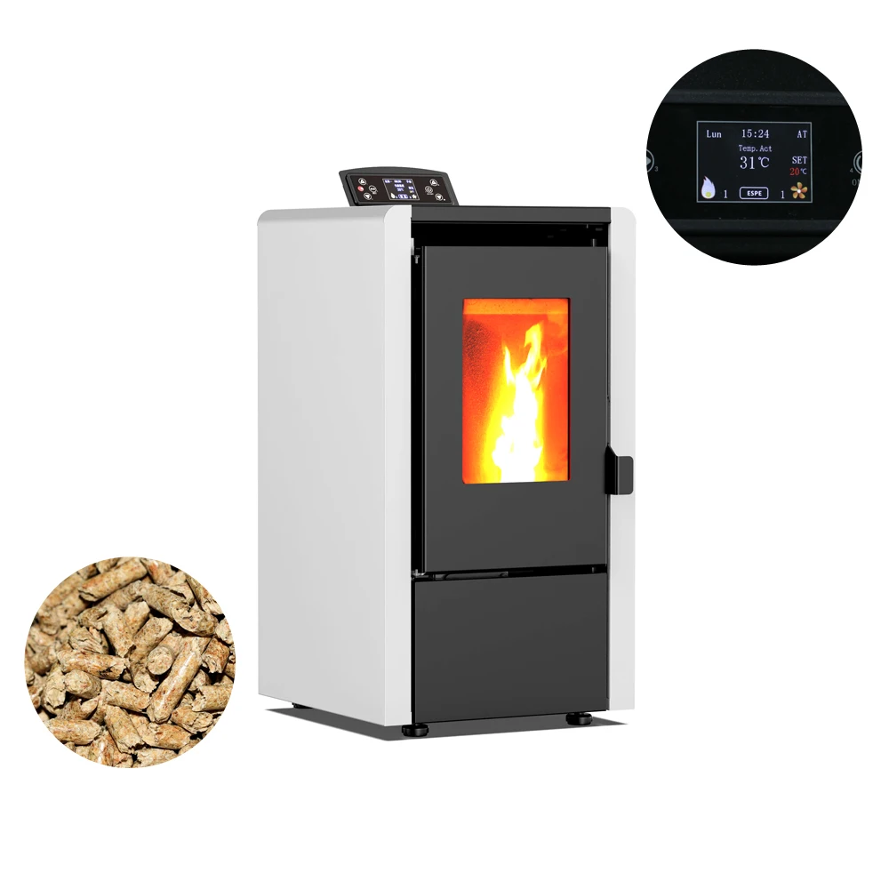 New Arrival KM0602A High Quality Home Office Use Smart Fireplace Wood Pellet Stove Indoor Pellet Stove Heater with Wifi Control