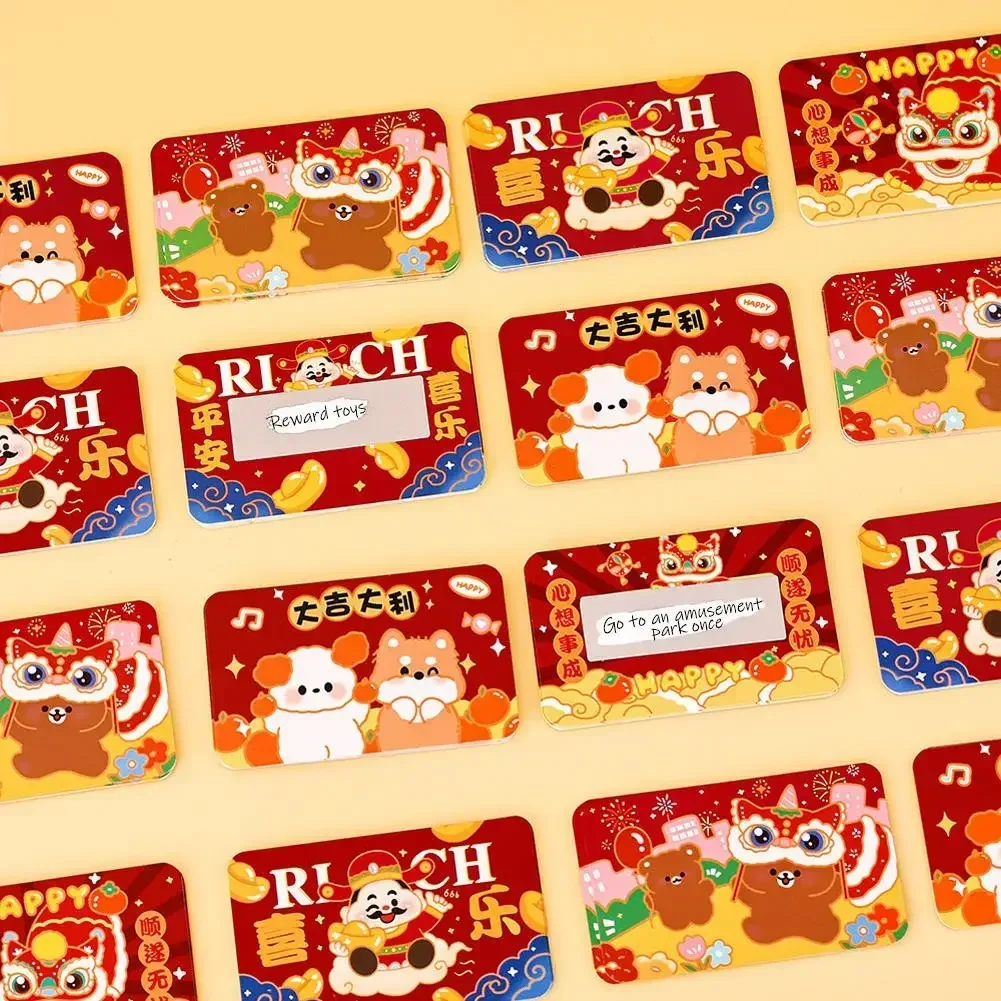 2025 ใหม่ปีรางวัล Scratch Card ฟิล์มเคลือบสติกเกอร์ Scratch Off ป้ายงูปี DIY เด็ก Redemption Voucher