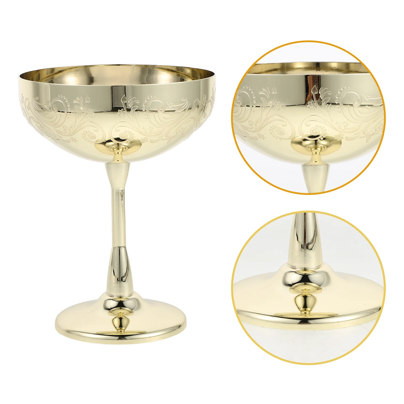 

Stainless Steel Footed Bowl Wheat Design Pedestal Bowl For Ice Cream Yogurt Smoothie Sundae Dessert Serving Trifle Dish