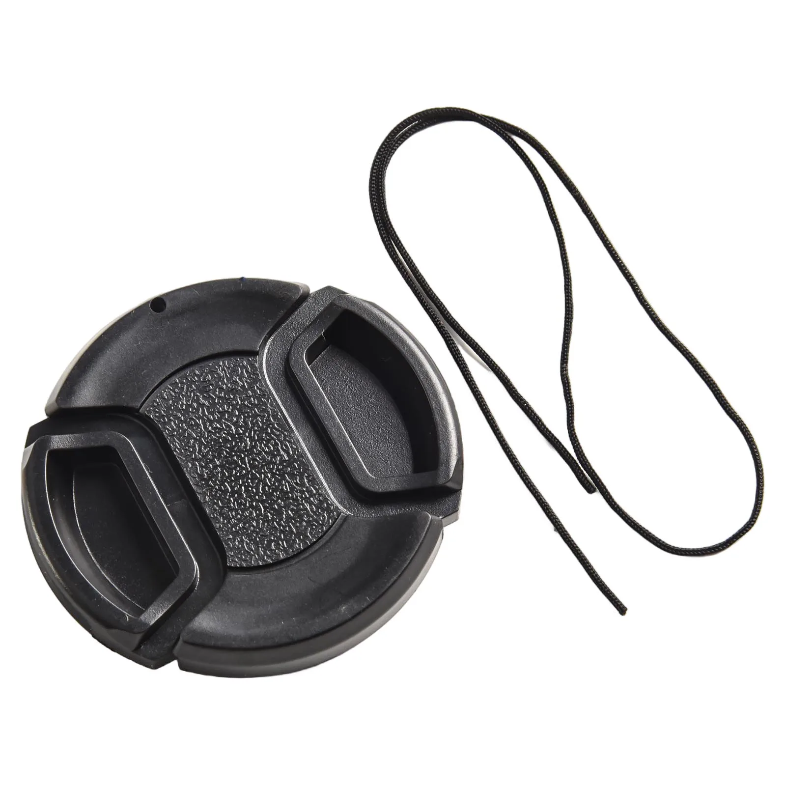 Wordless Lens Cap 49/52/55/58/62/67/72/77/82mm Central Clamping Buckle Cover With  Hanging Rope Camera Lens Accessories