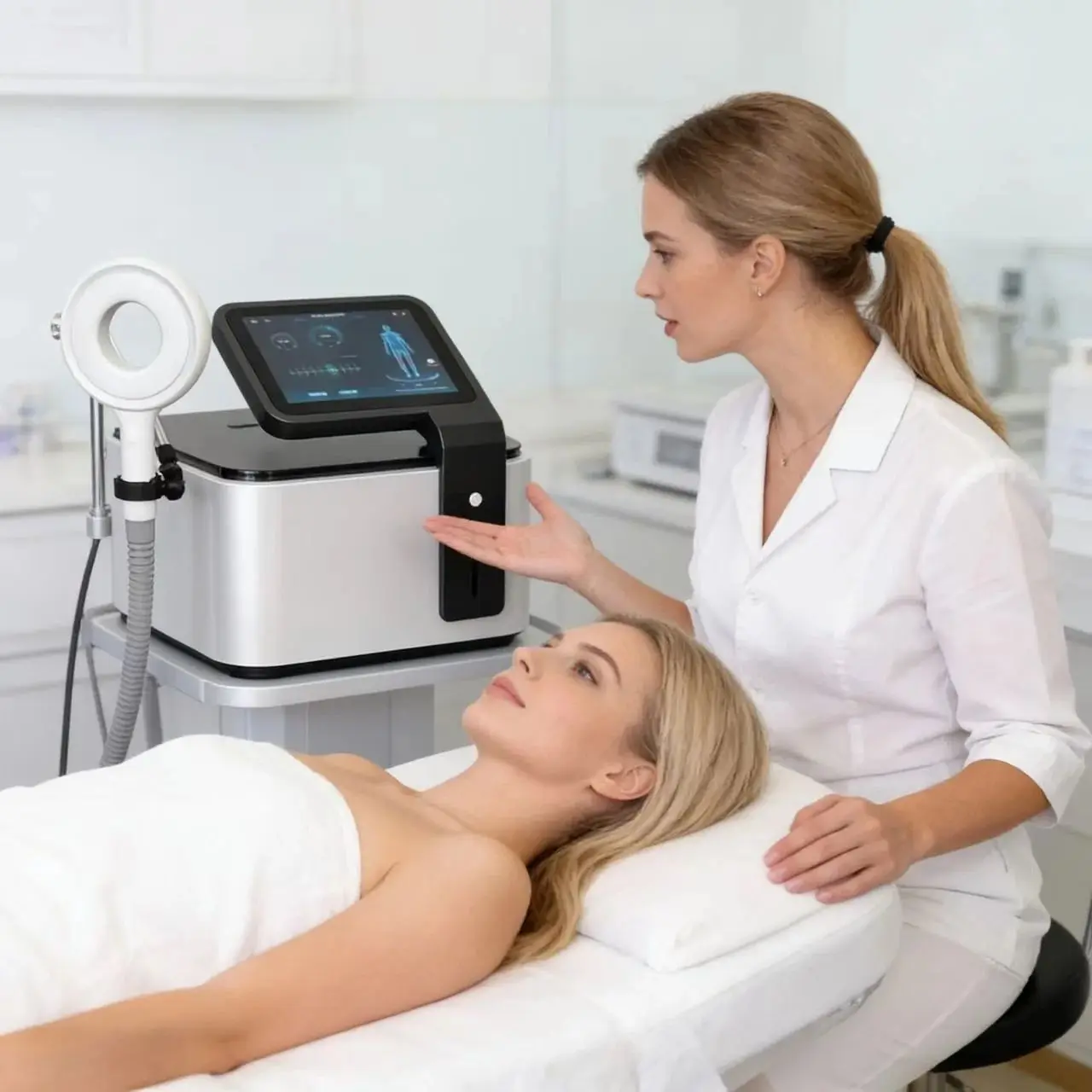 

Máquina de magnetoterapia electromagnética Emtt para alivio del dolor de alta energía, dispositivo de terapia magnética Pemf Hig