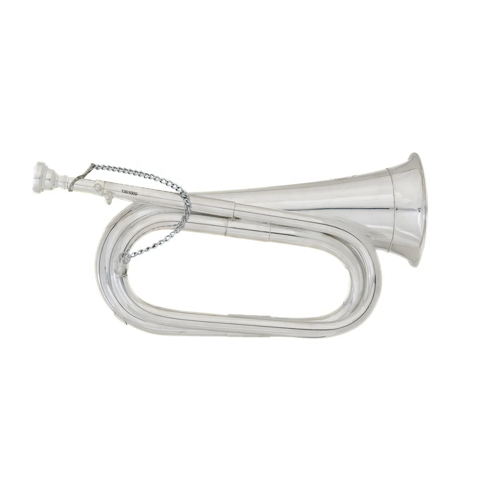 

High Quality Silver Bugle Trumpet JYBU605S Factory Cheap Brass Body with Sleek Silver Surface and BB Tone