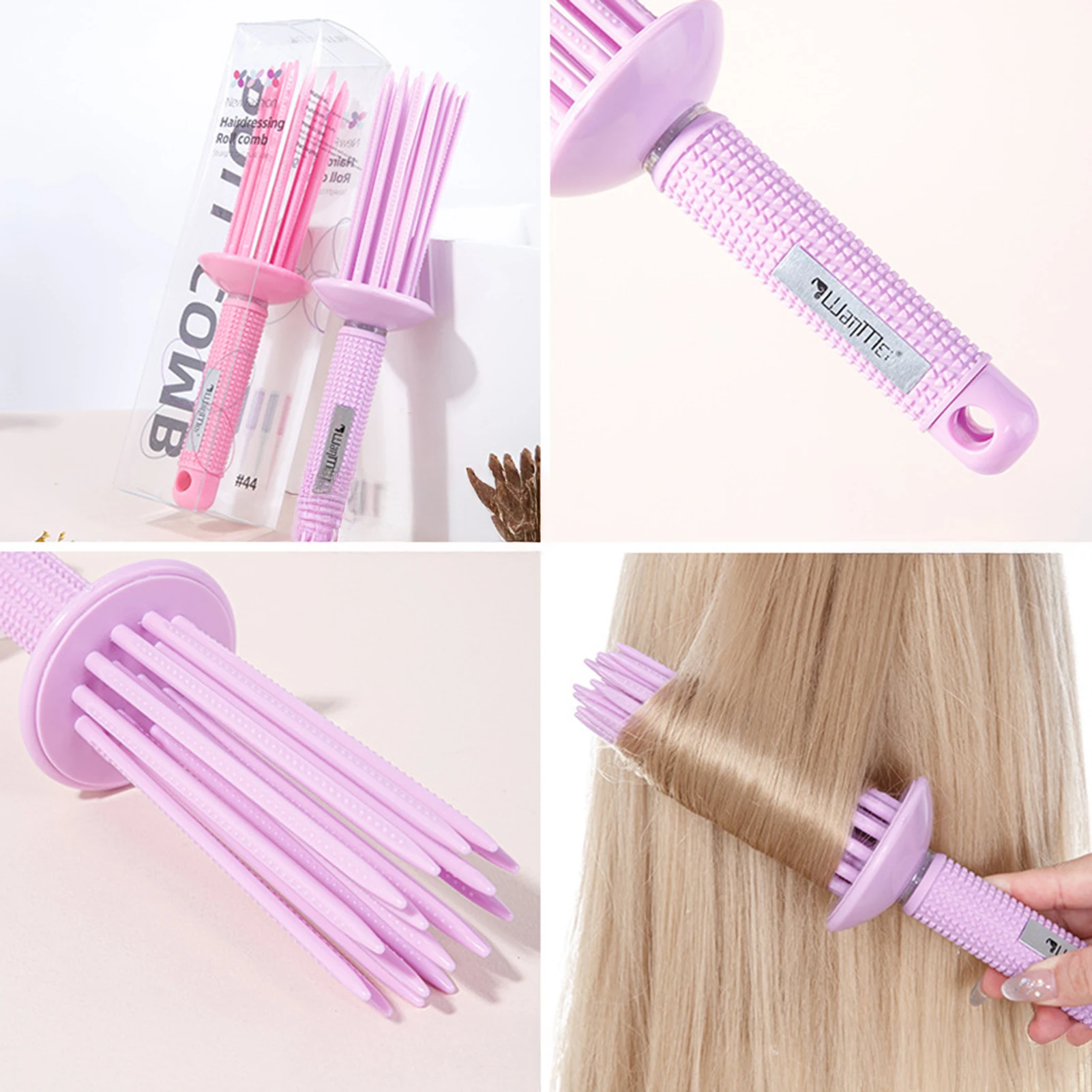 مشط تصفيف الشعر في صالونات التجميل، مشط شعر مجعد رقيق للرجال والنساء، إكسسوارات شعر على شكل جمجمة عالية، أمشاط تصفيف الشعر
