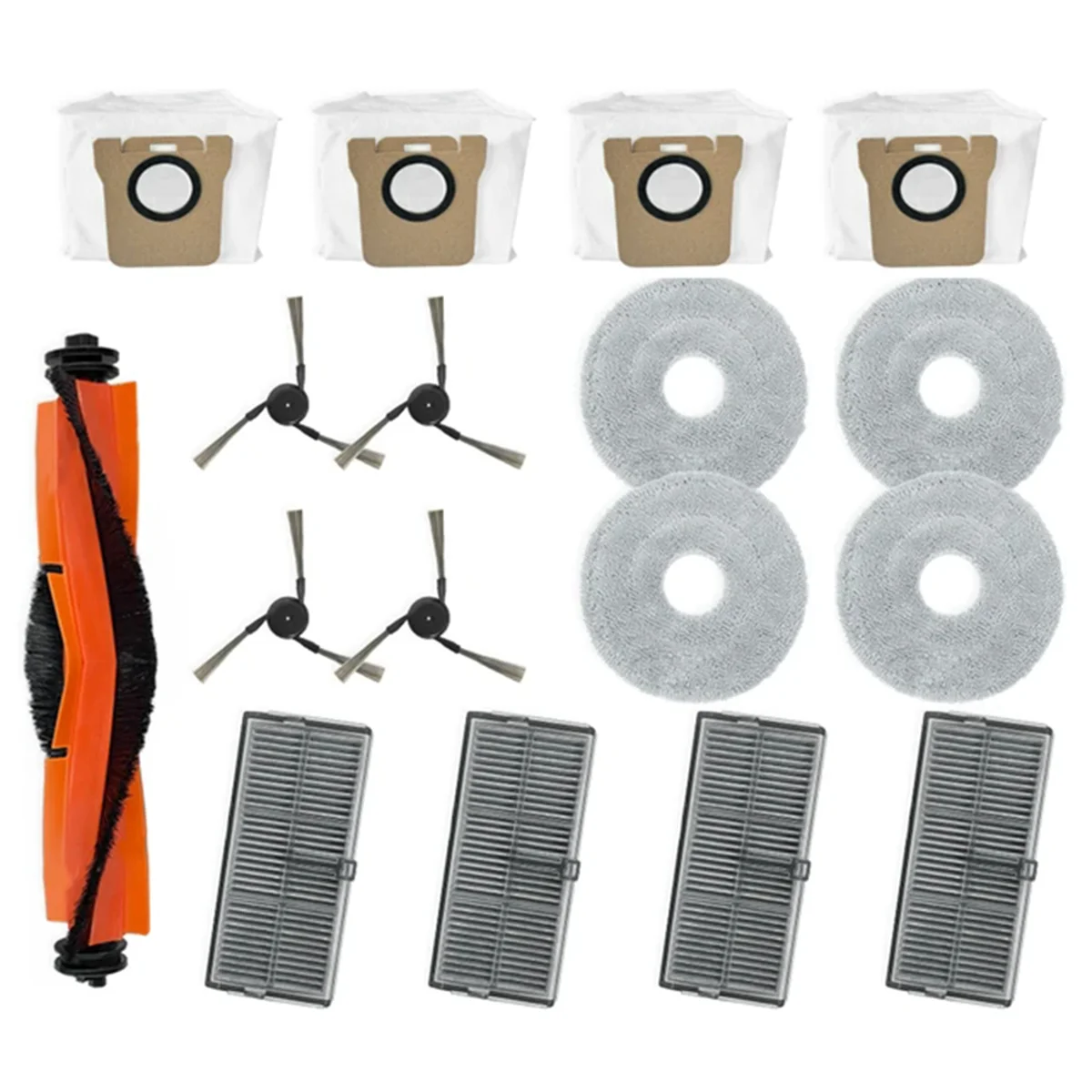 

BABZ For Xiaomi Mijia M40 D110CN Vacuum Parts Main Tricut Roller Side Brush Hepa Filter Mop Cloth Dust Bag Accessories