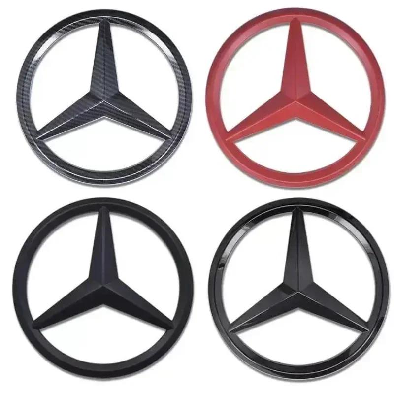 2025 For Mercedes-Benz 1Pcs ABS Car Front Grille Badge Decal Cover Emblem for Mercedes Benz W204 W205 W210 W211 W212 W213 C E Cl