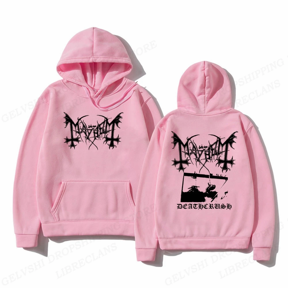 Mayhem Deathcrush Hoodie Men Fashion Hoodies Graphics Long Sleeve Pullover Album Hoodie Women Sweats Oversized Clothes Rapper