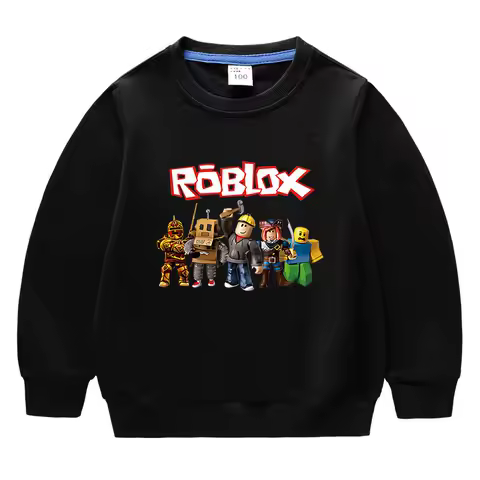 ROBLOX Spring Autumn New Small and Medium Children's Clothing Round Neck Hoodie Child Long Sleeve Cotton Baby Top for Men Women
