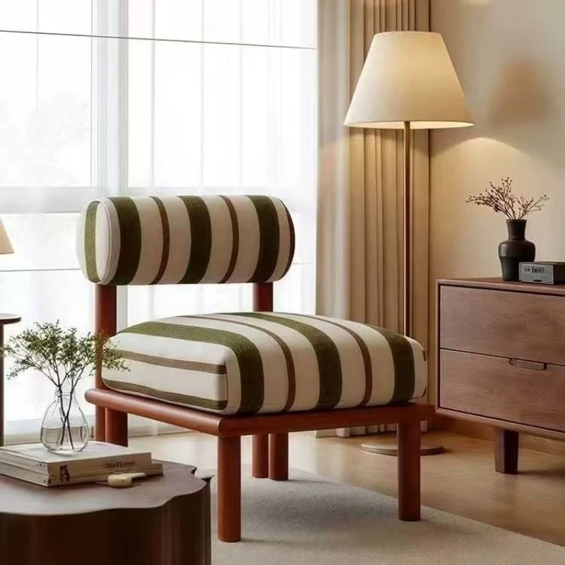 French retro single sofa chair, large and small apartment living room balcony