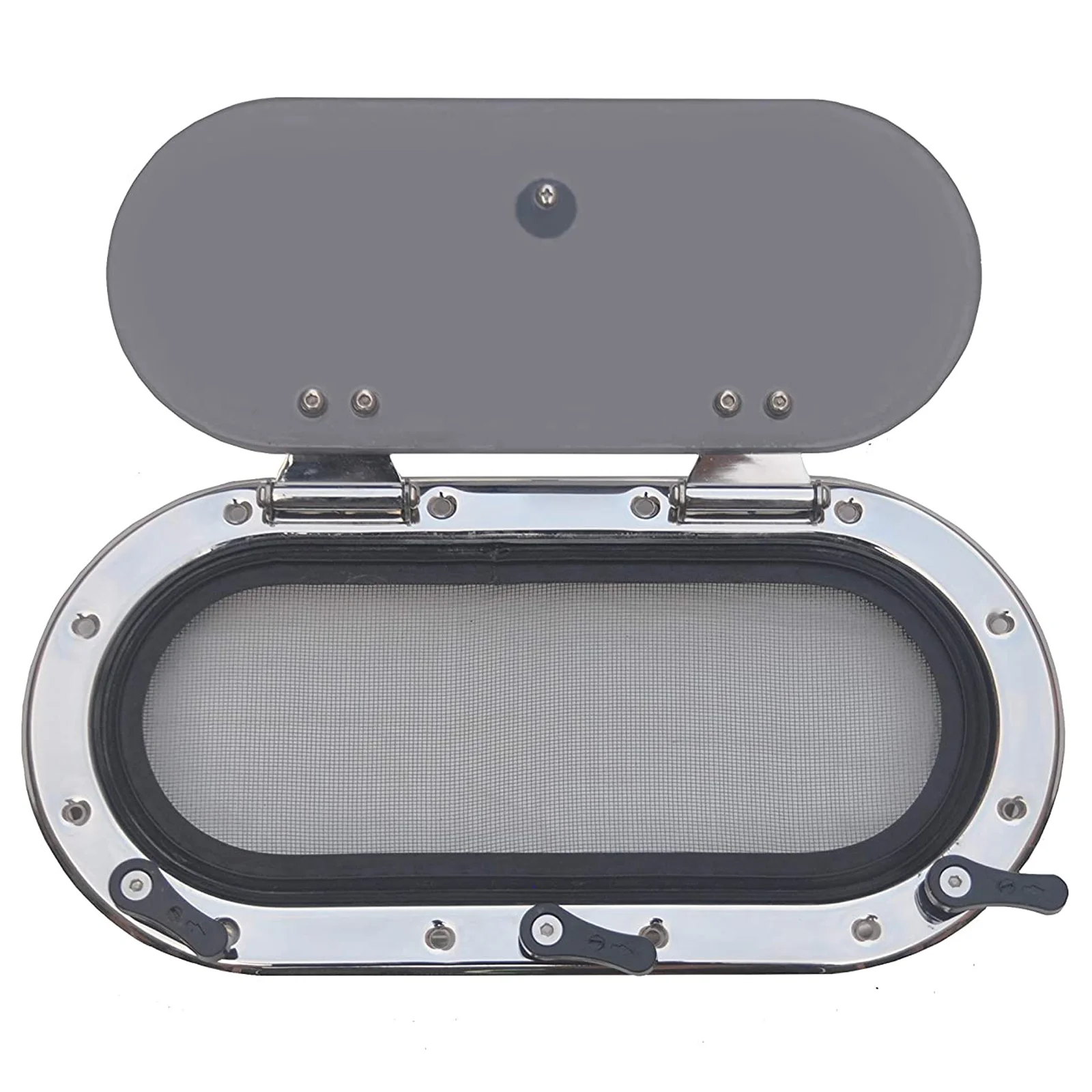 Boat Porthole/Portlight Hatch/Window- Stainless Steel Oval Opening for Boat/Yacht/Nautical/RV