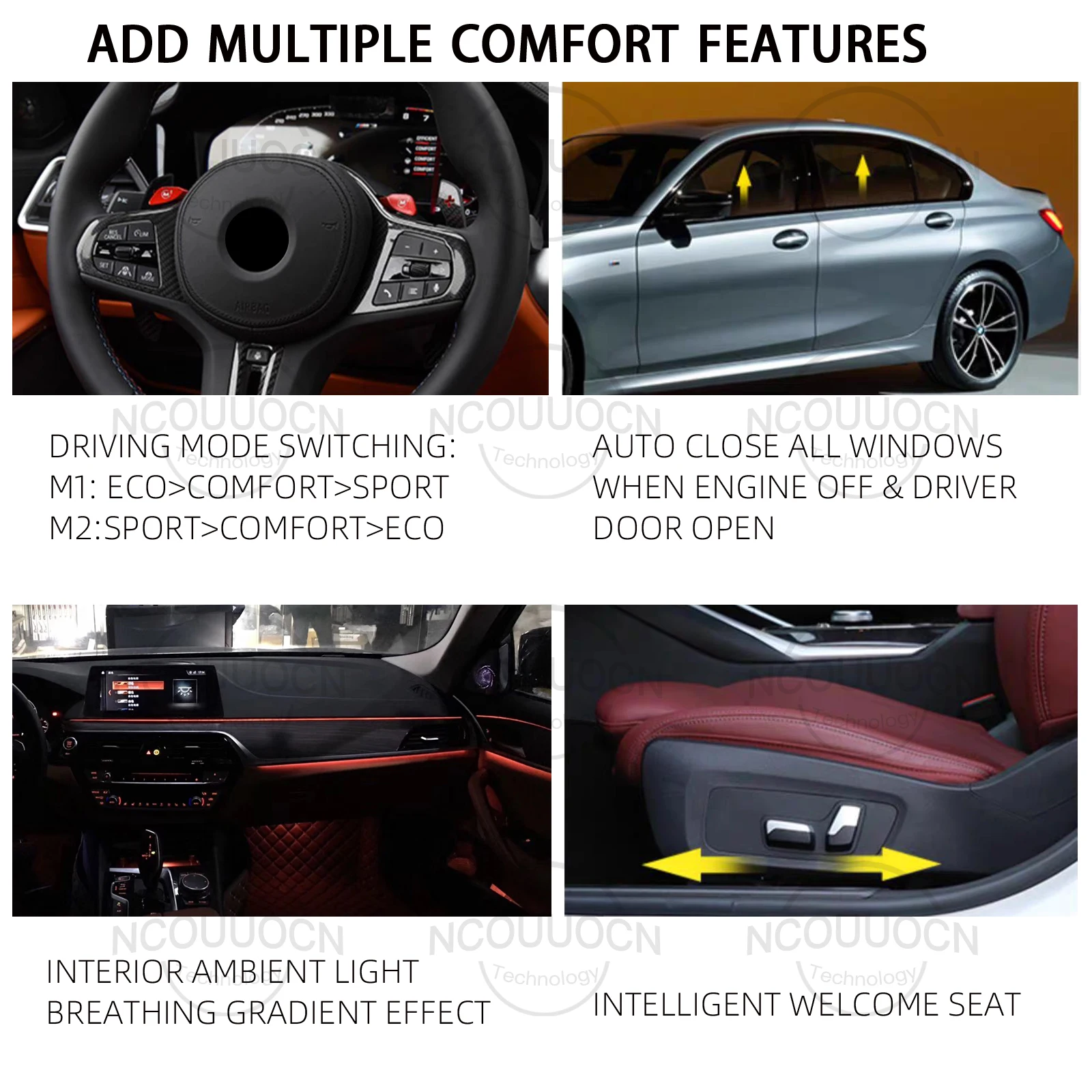 M1 M2 Button Set for BMW G Chassis Steering Wheel Driving Mode Control Module G20 G22 G26 G42 G05 G06 G30  G08 G32