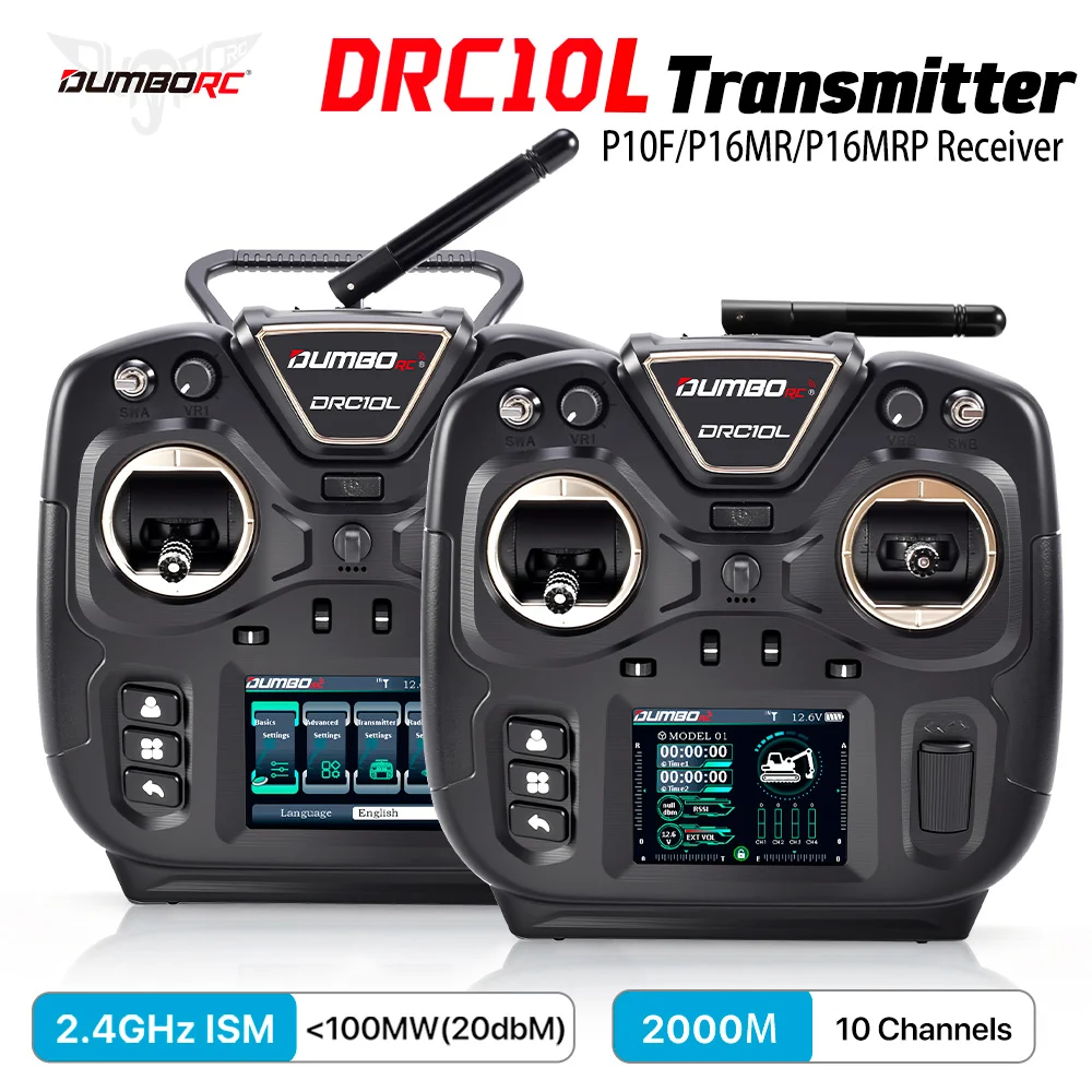 dumborc-rc-transmitter-drc10l-10ch-24g-radio-controller-wired-wireless-coach-mode-20-model-memory-for-toy-plane-car-boat-tank