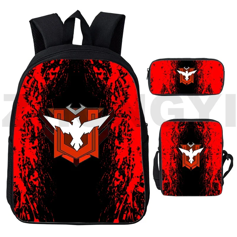 3D Printed Free Fire Garena Game Backpacks Students Anime Bookbag 3 Pcs/Set Top Quality Mens Travel Shoulder Bag Pencil Case