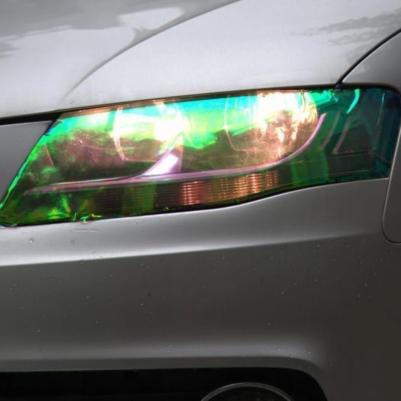 30x200cm Car Self Adhesive Chameleon Headlight Fog Light Taillight Films, Motorcycle Vinyl Wrap Car Decoration, Tint Vinyl Film