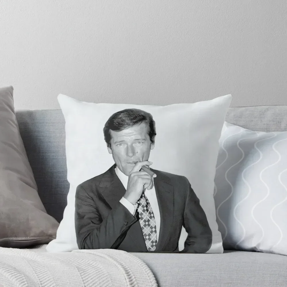 SIR ROGER MOORE Throw Pillow Luxury Pillow Cover Decorative Cushion pillow