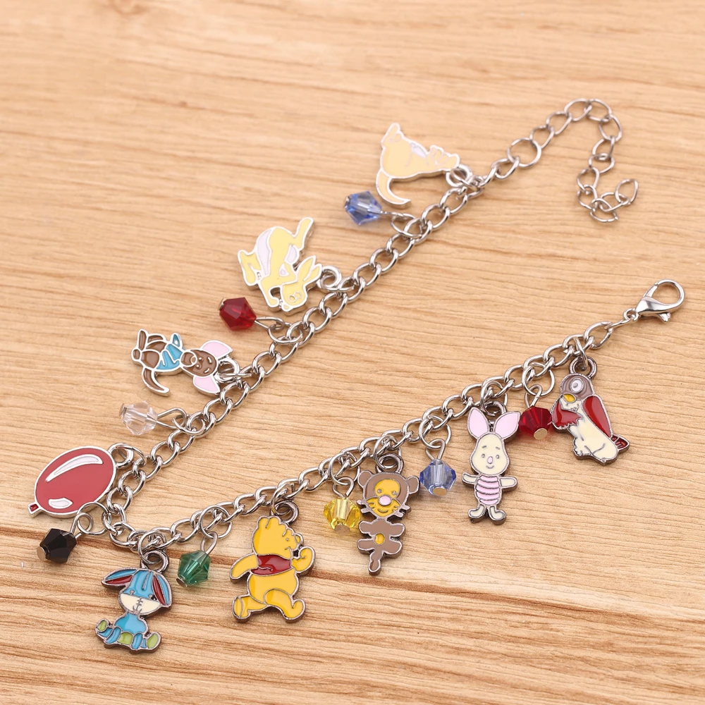 سوار فيلم الرسوم المتحركة ويني ذا بو ، دور الكرتون ، الدب ، الخنزير الصغير ، تيجر ، أرنب ، قلادة Eeyore ، مجوهرات ، لطيف #6