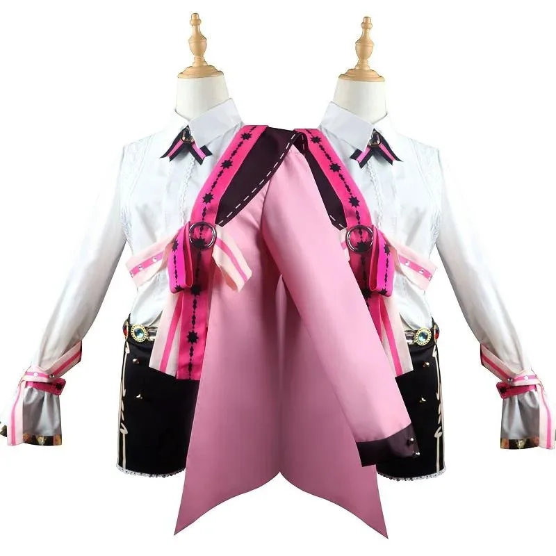 sisi 2233Aster-لعب زي شعر مستعار لعبة نو كرنفال أستر ملابس تنكرية لحفلات الهالوين مجموعة شعر وردي قصير لعب الأدوار