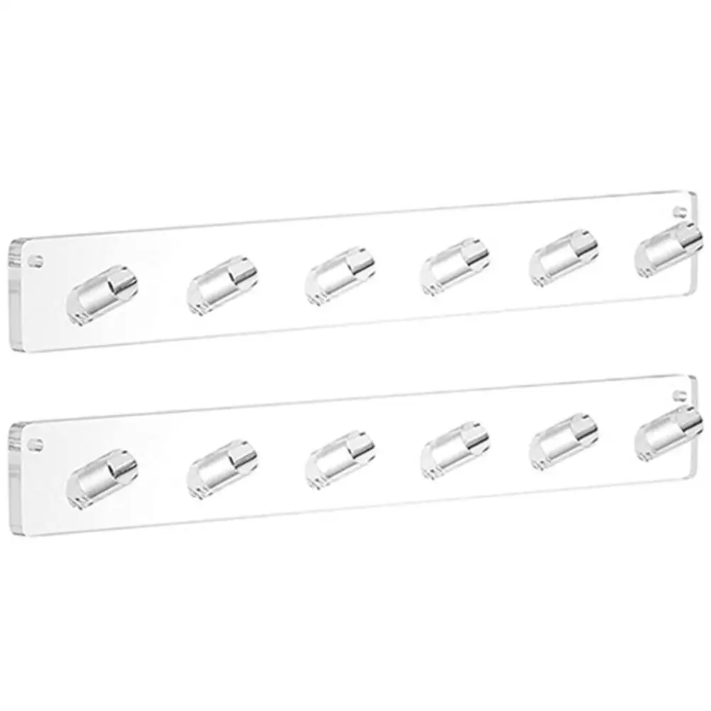 2Pcs Acryl Halskette Halter Wand Halterung Schmuck ganizer Armband Rack Lagerung Display Leichte Robuste Home Store