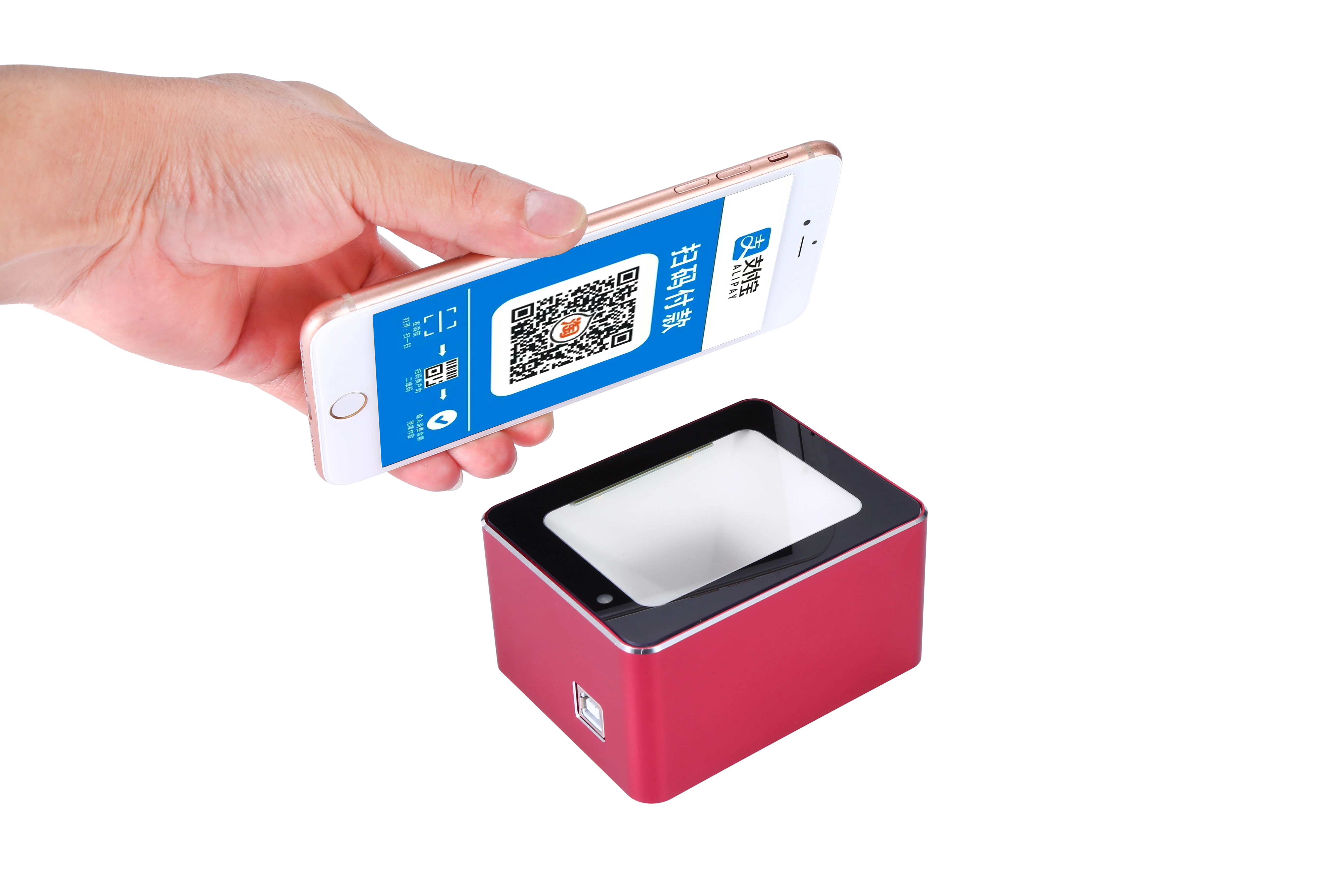 Scanner de codes-barres de bureau Bluetooth, USB 1D2D, plate-forme sans fil mains libres, lecteur de codes à barres de balayage automatique 2d, boîte de paiement