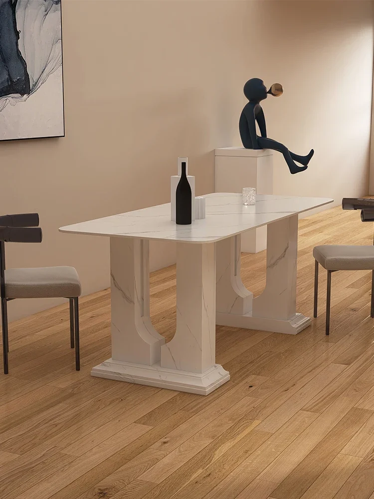 New Chinese Style Stone Plate Dining Table Simple and Light Luxury Household Dining Table