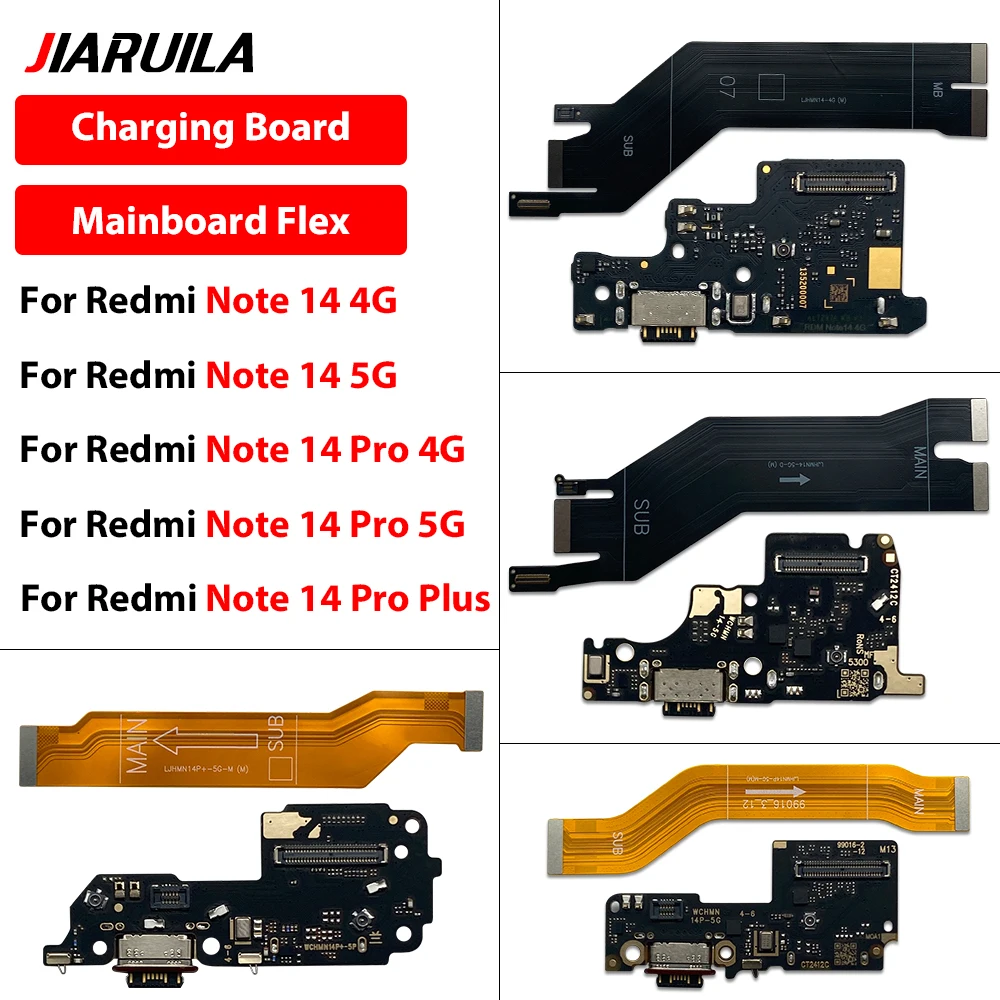 NEW For Xiaomi Redmi Note 14 5G 4G 14 Pro Plus USB Charger Connector Charging Port Micro Board Main LCD Flex Cable Replacement image 6