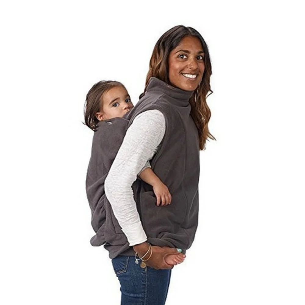 Daddy Mom Kangaroo Baby Carrier Jacket Coat Maternity Clothes Fall Winter Carry Baby Thick Vest Sleeveless Sweatshirt Outerwear