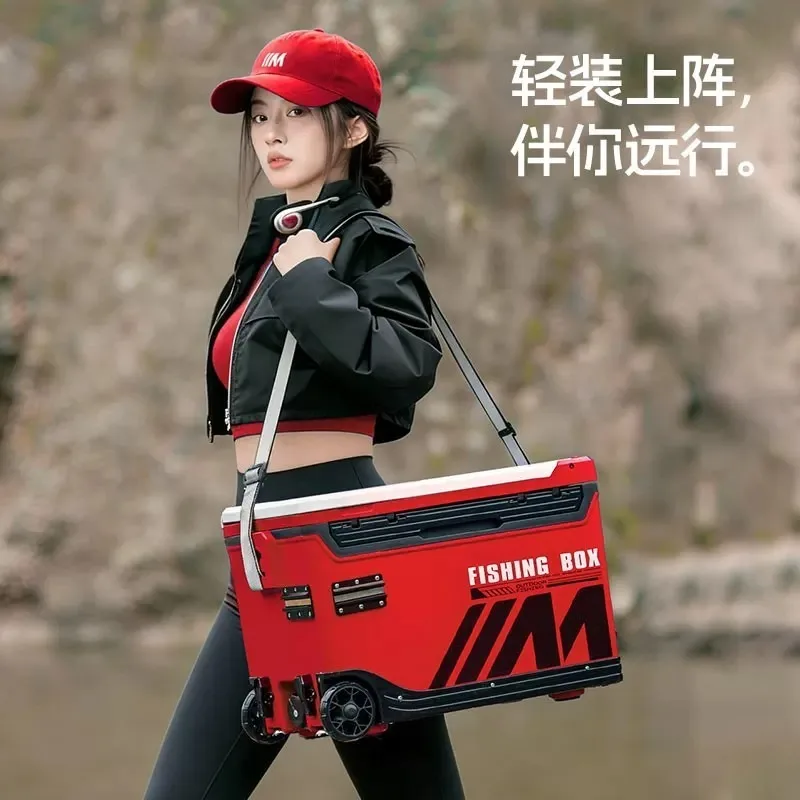 

2026 New Fishing Box Full Set of Multi-functional New Fishing Box Ultra-light Sitting Fish Bucket Wild Fishing Box Equipment