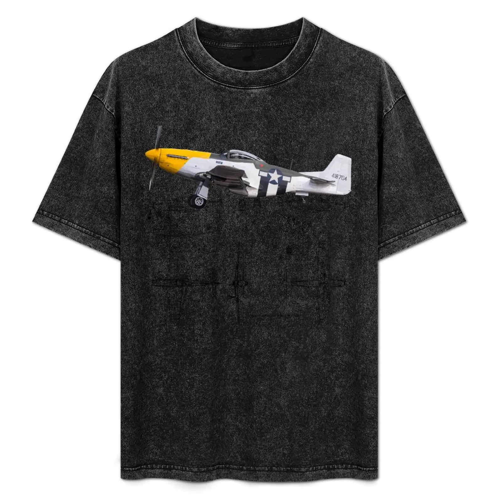 

P-51 T-Shirt Basic Casual Wear Short Sleeve Top