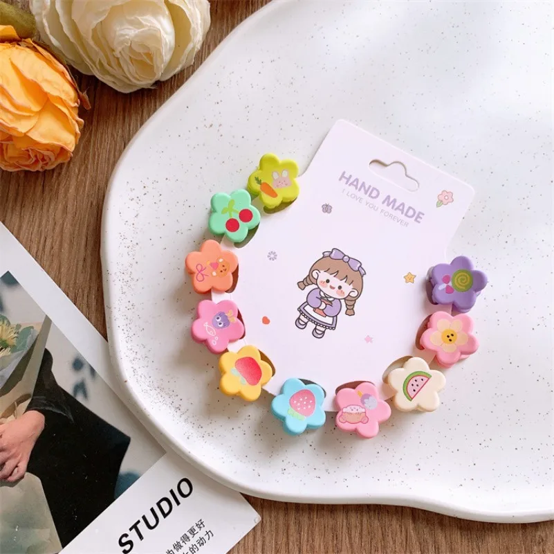 

Милые заколки для волос с мультяшными животными, 10 шт., для девочек, маленькие зажимы для челки, заколки-крабики, набор заколок для малышей, аксессуары для волос