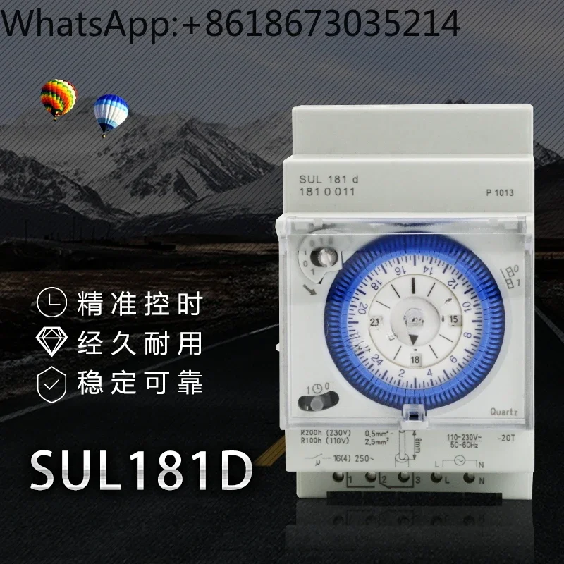 Sul181D Time Control Switch Timer 220V Mechanical Industrial Timer 24-hour Controller 15 minutes