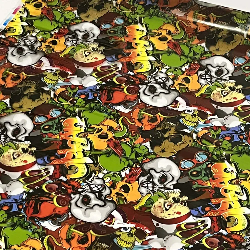 

2M Length Hydro Dipping Films 50CM Width Skull And Flame Patterns Water Transfer Printing Film Hydrographic Film Printing Films