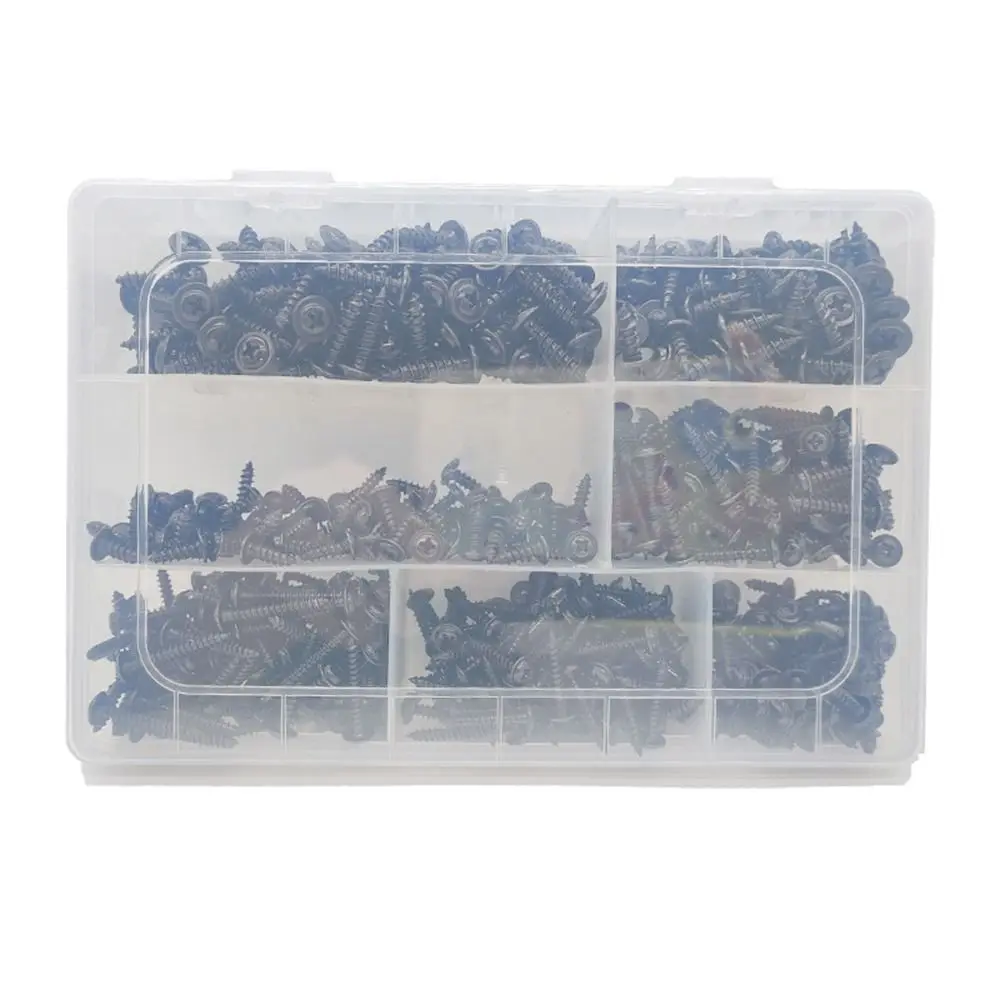 700pcs-set-self-tapping-screw-assortment-kit-carbon-steel-fully-threaded-self-drilling-screw-high-quality-wear-resistant