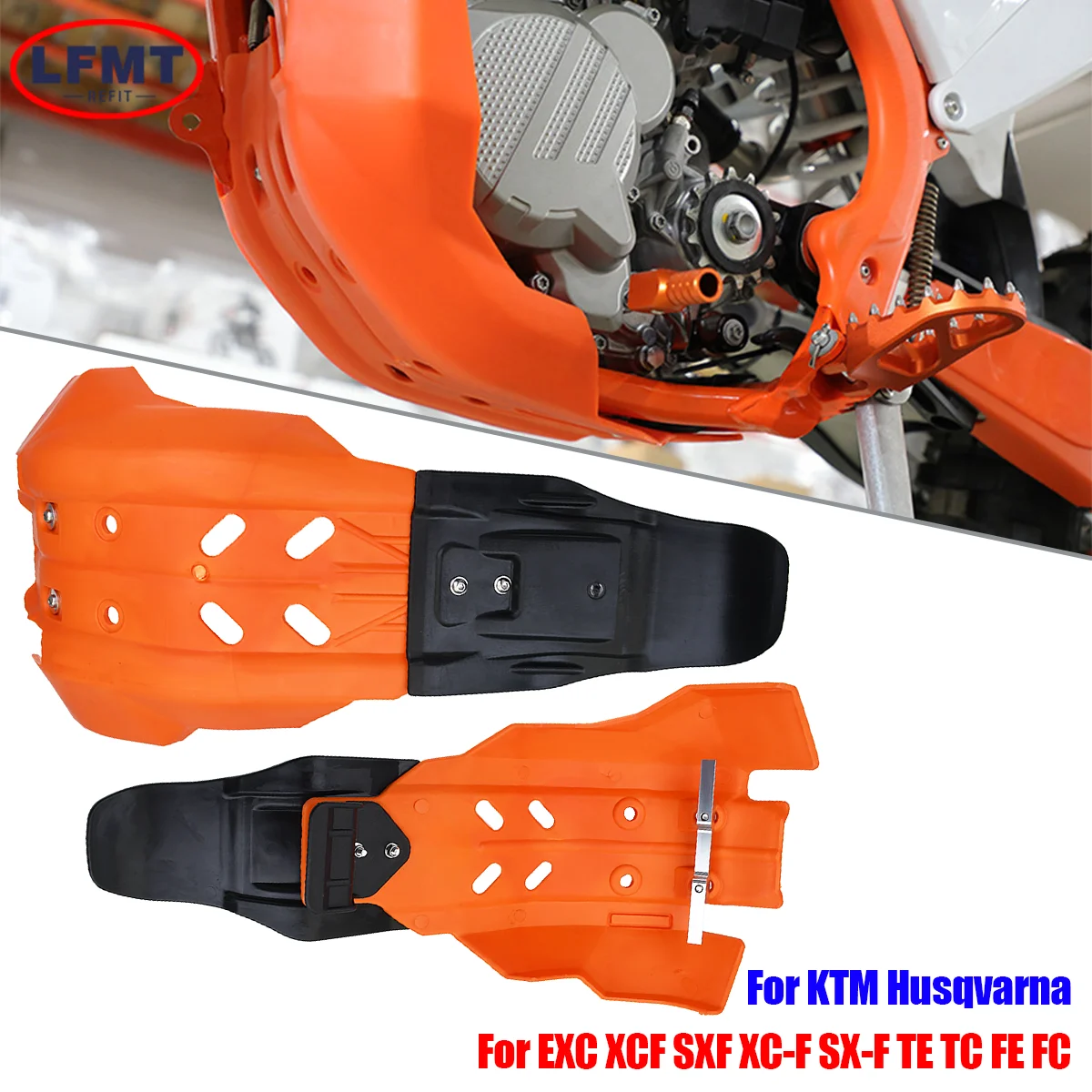 

For Husqvarna KTM Motocross Engine shield Frame Protector Cover Guard Skid Plate EXC XCF SXF XC-F SX-F FE FC TE TC 250 350