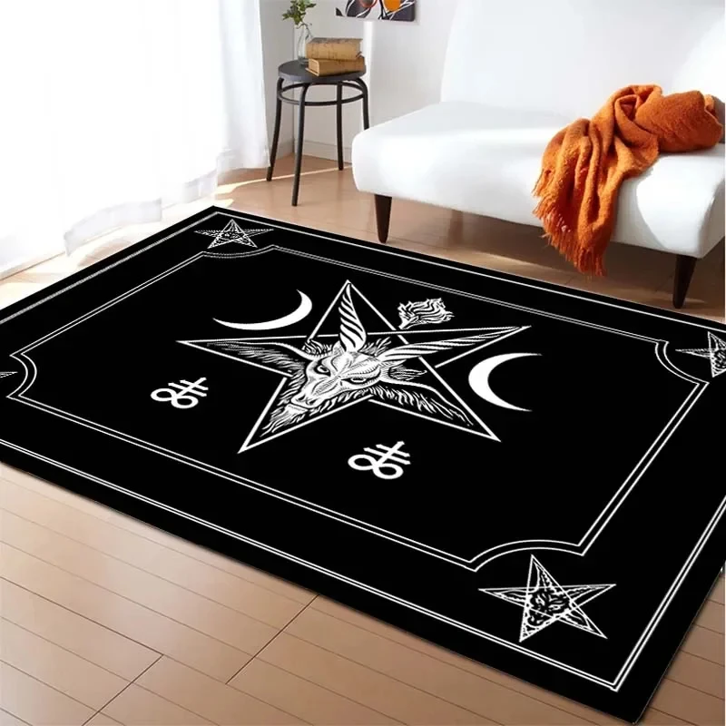 Satan Devil Goat Evil Living Room Soft Bath Mats Room Decor Rugs Bedroom Door Mats Area Rugs for Extra Cushions Carpet Gifts