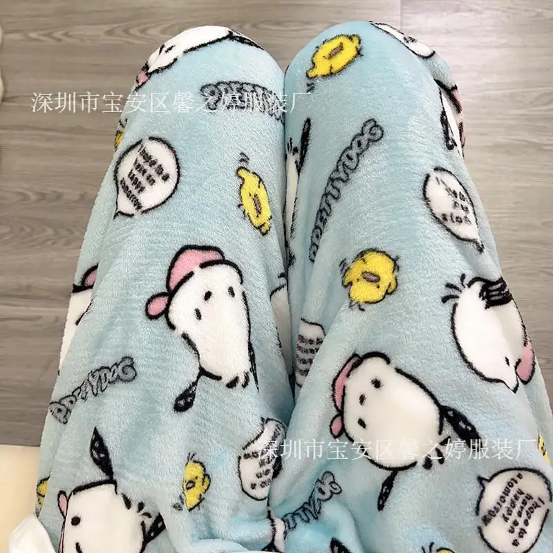 

Фланелевые пижамные штаны с леопардовым принтом Kt Cat, женские зимние новые утепленные теплые повседневные домашние штаны из кораллового флиса, милая уличная одежда