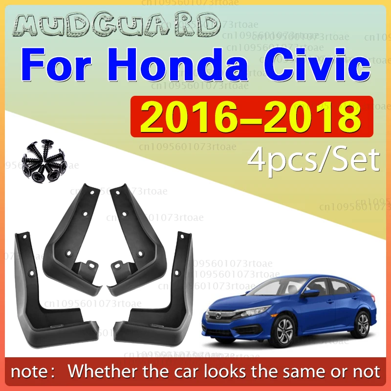 

Front Rear Mud Flaps For Honda Civic 2016 - 2018 2017 Fender Splash Guards Mudguard Mudflaps Car Accessories