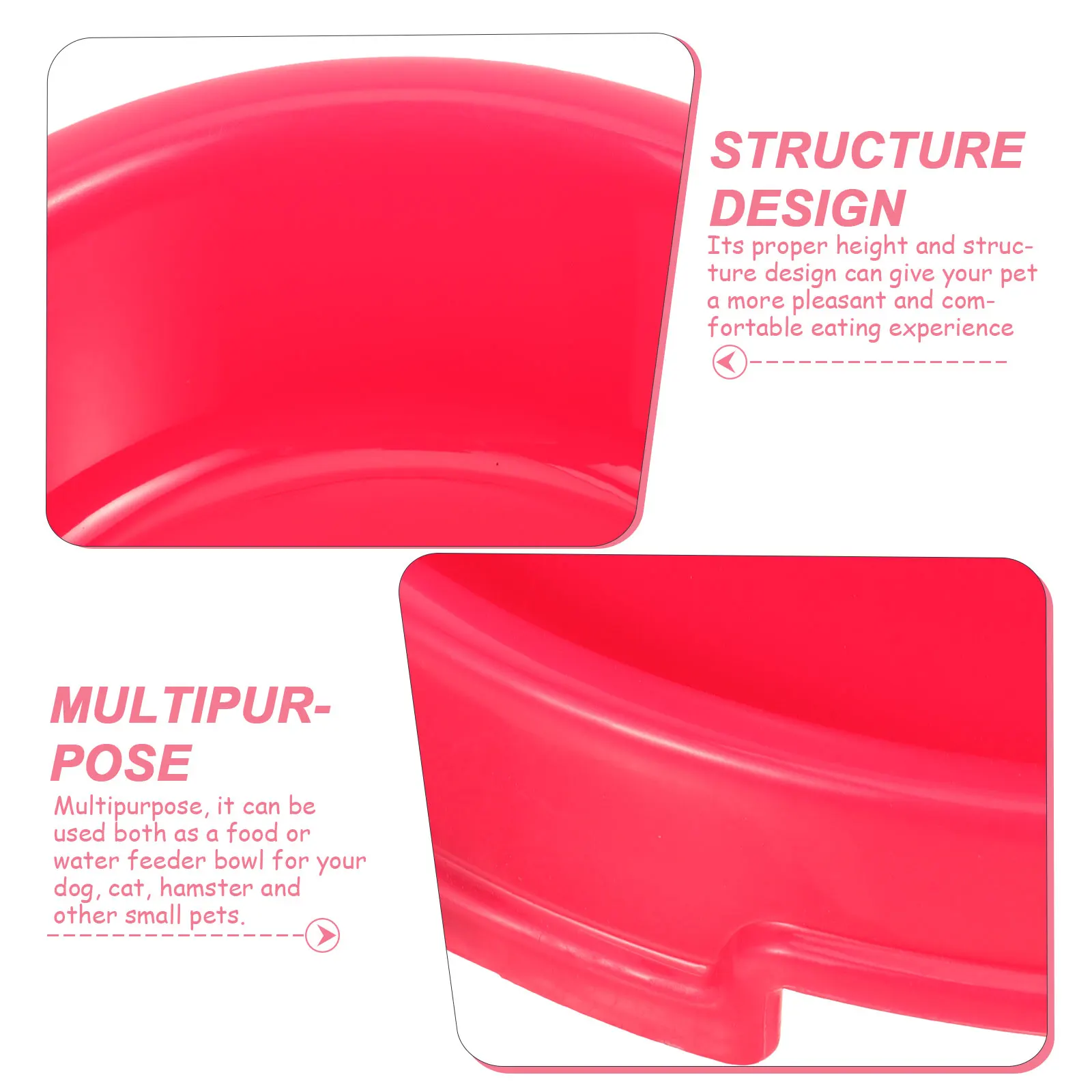 

Sturdy Plastic Dog Cat Feeding Bowl Anti-Slip Pet Food Water Container Reusable Durable Puppy Bowl Indoor Pet Supply Lightweight