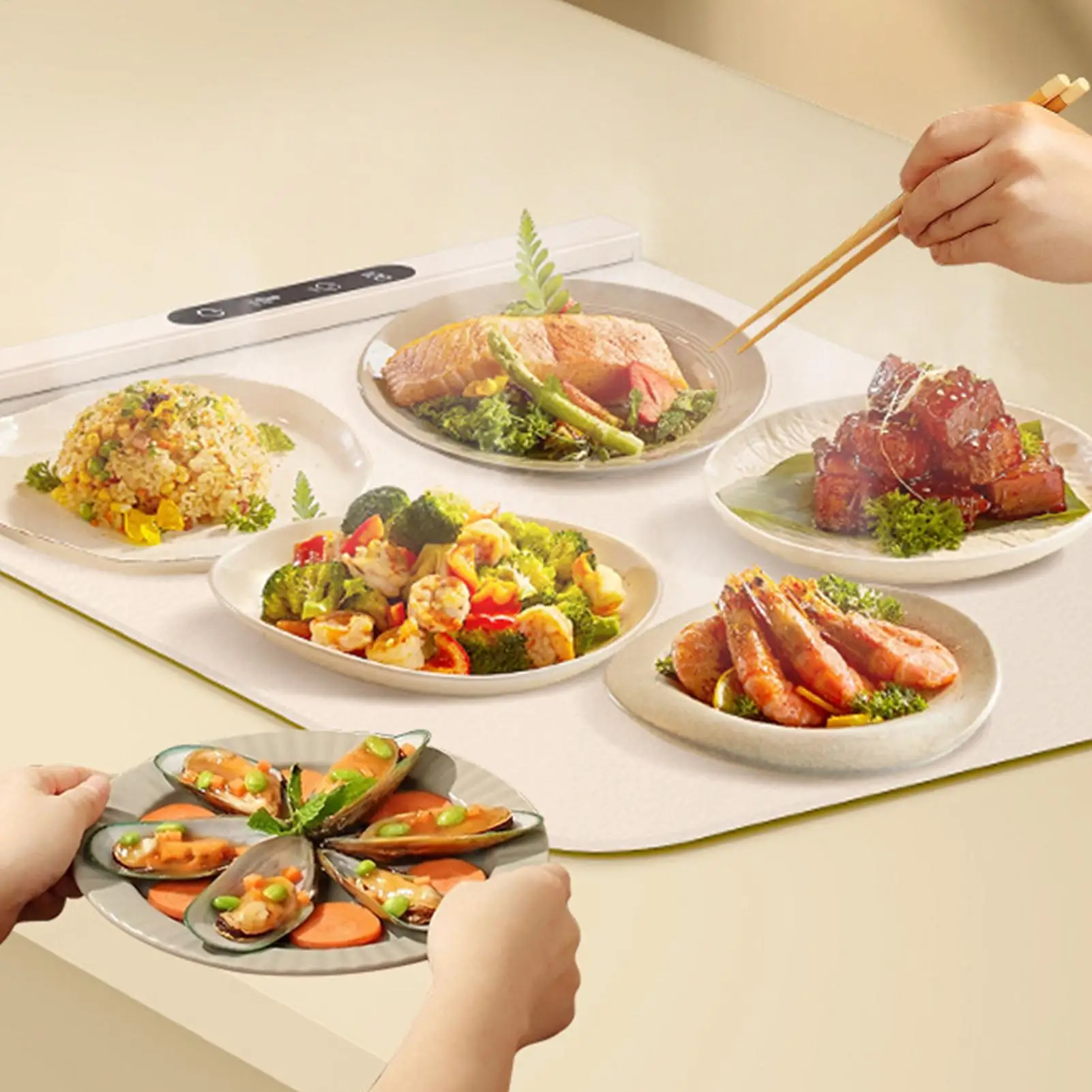 

Food Warming Mat Portable Silicone Heating Pad Silicone Warming Mat For Buffets Party Gatherings Kitchen Countertop Holiday