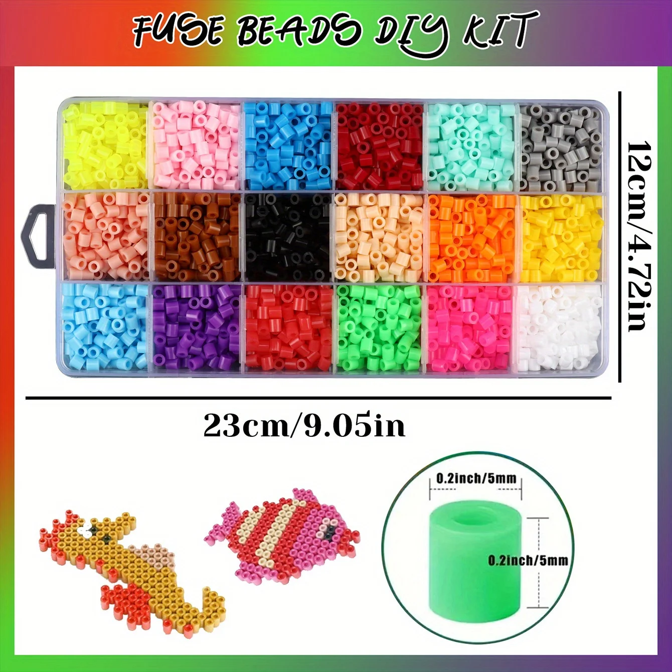 

5 мм 18 цветов Hama набор бусин DIY креативное изготовление ювелирных изделий бисероплетение детские развивающие игрушки декоративные аксессуары