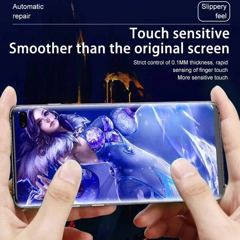 3 Unids. Película de Hidrogel HD Cobertura Completa para Samsung Galaxy Note 20 8 9 10 Protector de Pantalla 6