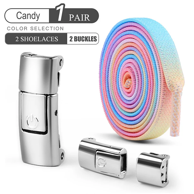 8mm Geen Stropdas Veters Druk Lock Schoenveters Zonder Stropdassen Elastische Veters Sneaker Kids Adult Verbrede Platte Schoenveter voor Schoenen
