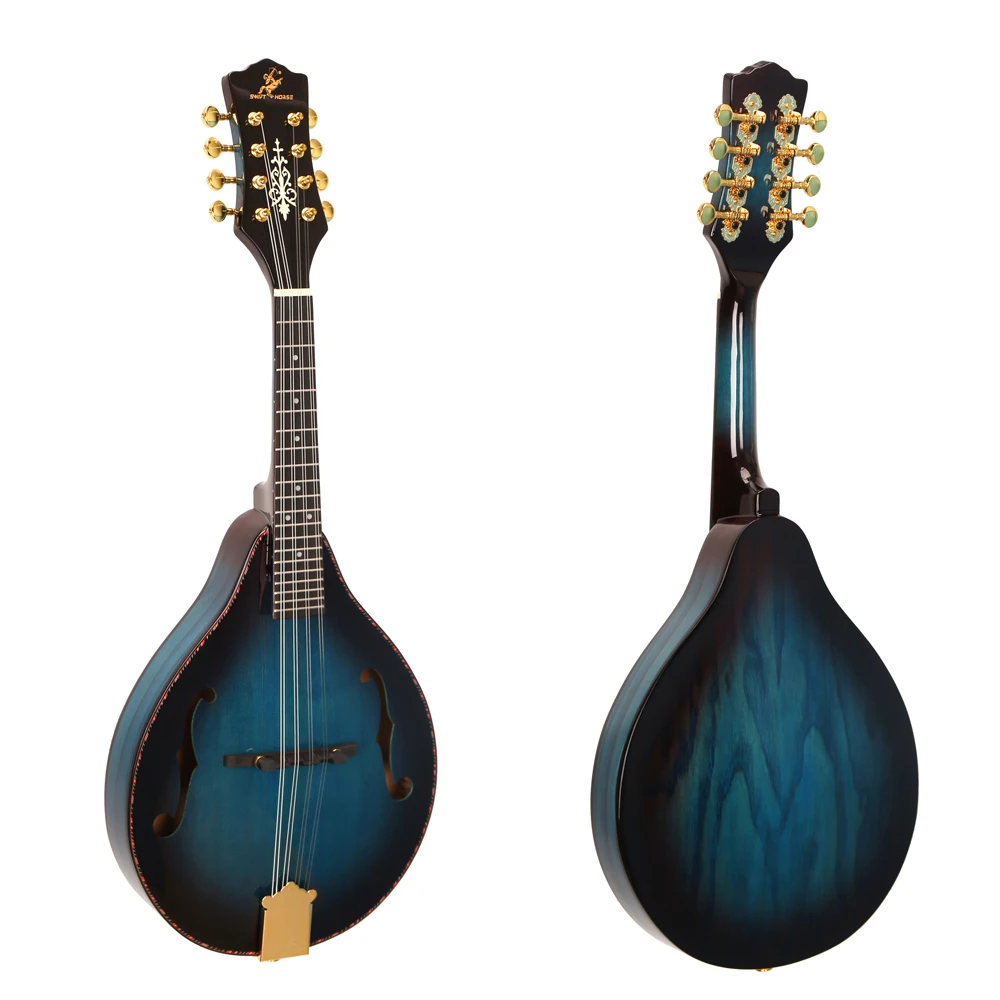 Wholesale High Quality Manual Spruce Wood 8-string Electric Mandolin China Guitar Factory Shop Electric Guitar